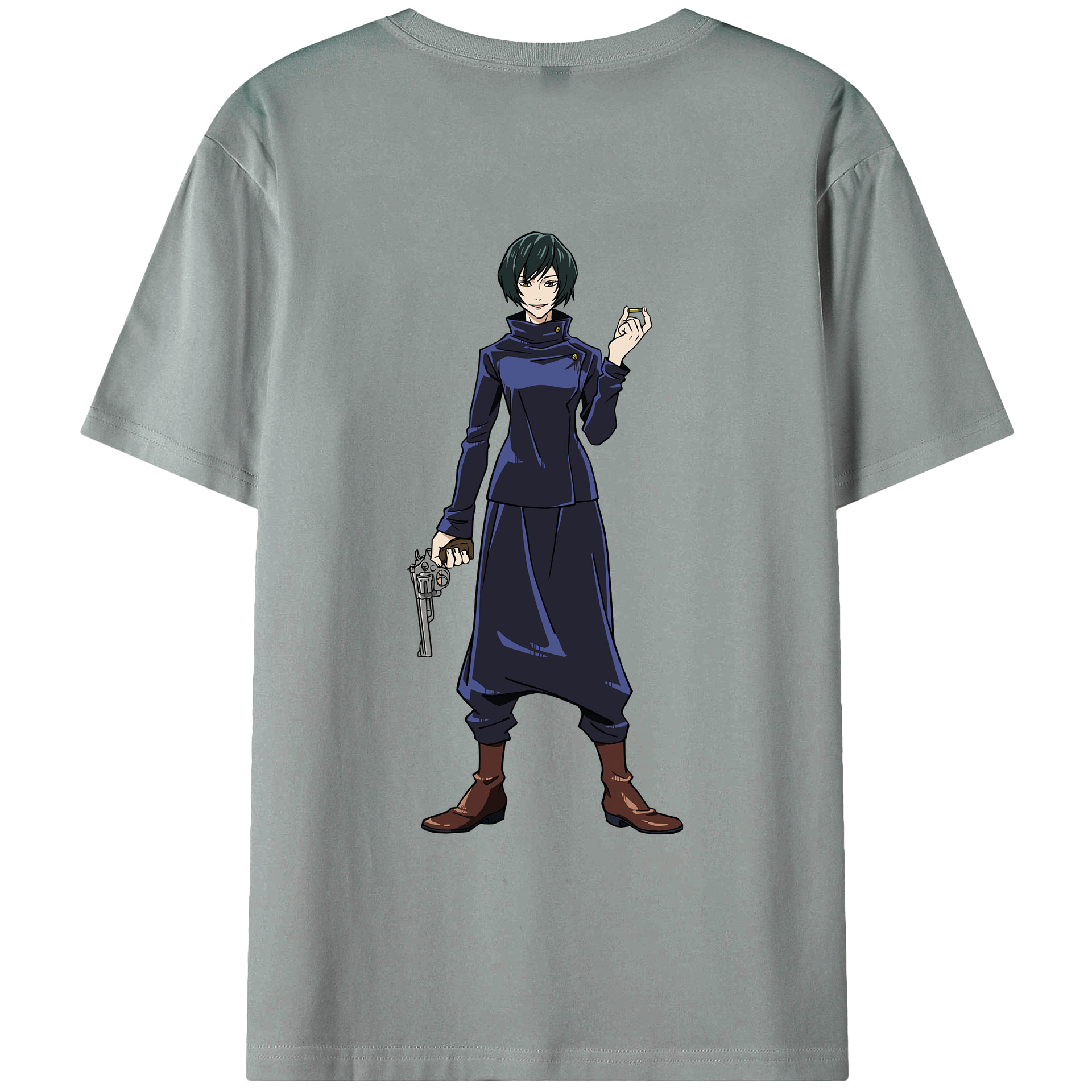 （画像用） 呪術廻戦 Jujutsu Kaisen 綿100％ メンズ半袖Tシャツ（バックプリント） 通気性